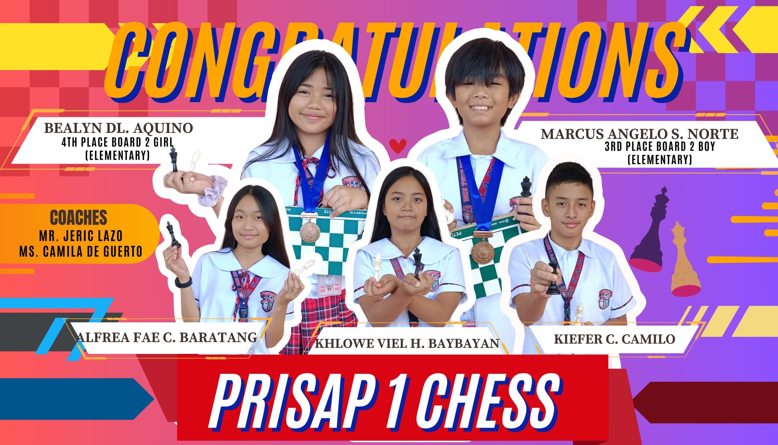 PRISAP 1 Chess - St. Alexander M. Sauli Catholic School | Bayambang ...